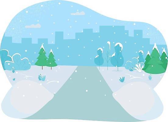 EPS 해외이미지 공원 겨울 일러스트 거리 사람없음 야외 고층빌딩 추위 눈 도시 도심 심플 눈길 해외일러스트 자연요소 계절 공공시설 길 날씨 눈_날씨 빌딩 파일형식 벡터 이미지허브