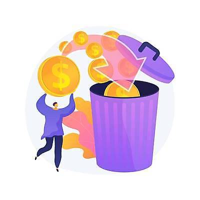 EPS 해외이미지 디자인 백그라운드 컨셉 돈 일러스트 추상 이야기 사람 그래픽 금융 경제 동전 저축 흰색 던지기 플랫 실패 폐기물 만화 양동이 투자 장면 낭비 빈털터리 파산 나쁜 경영 고립 분실 위기 비용 해외일러스트 컬러 무늬 비즈니스 모션 재산 좌절 쓰레기 파일형식 벡터 감정 이미지허브