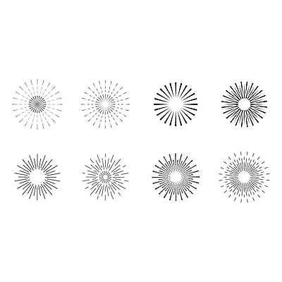 EPS 해외이미지 디자인 선 일러스트 추상 폭죽 사람없음 빛 세트 방사형 효과 썬버스트 해외일러스트 무늬 파일형식 벡터 이미지허브