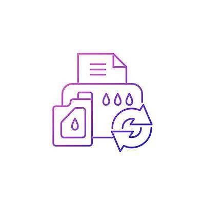 EPS 해외이미지 종이 일러스트 잉크 사람없음 재활용 인쇄기 심볼 라인아트 재활용표시 해외일러스트 선 표시 전자제품 친환경 파일형식 벡터 이미지허브