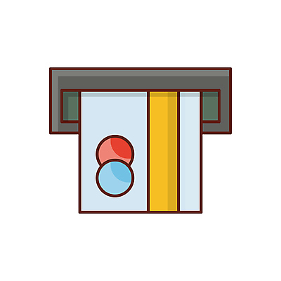 JPG 해외이미지 일러스트 사람없음 신용카드 ATM 인출 해외일러스트 금융 파일형식 이미지허브