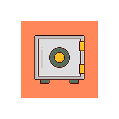 JPG 해외이미지 일러스트 안전 사람없음 금융 주황색 금고 해외일러스트 컬러 경제 파일형식 이미지허브