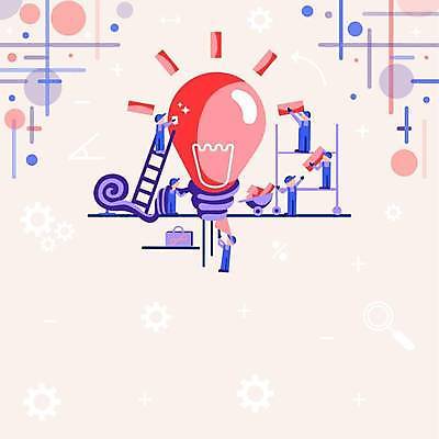 EPS 해외이미지 디자인 남자 분홍색 일러스트 비즈니스 전구 사다리 노동자 아이디어 창조 들기 여러명 성인 작업 비즈니스맨 닦기 개발 성인남자만 카피스페이스 해외일러스트 직업 컬러 다수 컨셉 모션 사람 공백 도구 직장인 남자만 성인만 파일형식 벡터 이미지허브