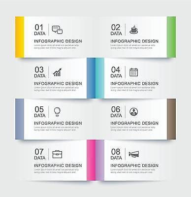 EPS 해외이미지 디자인 일러스트 비즈니스 사람없음 세트 인포그래픽 정보 엘리먼트 접기 타임라인 해외일러스트 모션 파일형식 벡터 이미지허브