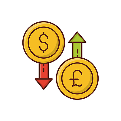 JPG 해외이미지 화살표 돈 일러스트 사람없음 금융 달러 하락 상승 파운드 가치 해외일러스트 컨셉 경제 재산 파일형식 이미지허브