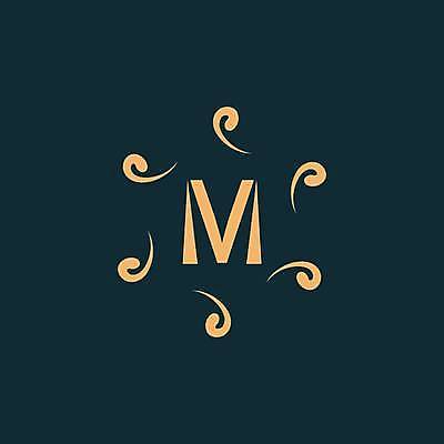 EPS 해외이미지 디자인 일러스트 사람없음 라벨 검은색 금색 고급 심볼 M 엘리먼트 해외일러스트 알파벳 컬러 컨셉 프레임 파일형식 벡터 이미지허브