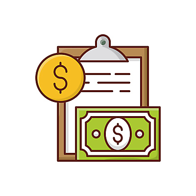 JPG 해외이미지 지폐 돈 일러스트 사람없음 동전 서류판 해외일러스트 사무용품 재산 파일형식 이미지허브