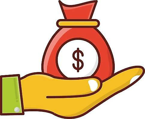 EPS 해외이미지 손 돈 일러스트 들기 신체부위 돈자루 해외일러스트 모션 사람 재산 파일형식 벡터 이미지허브