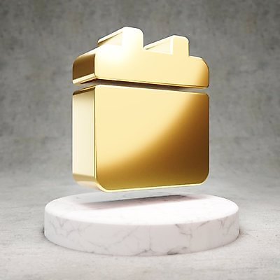 JPG 해외이미지 일러스트 사람없음 3D 디지털 금색 달력 황금 심볼 광택 해외일러스트 컬러 디지털합성 파일형식 이미지허브