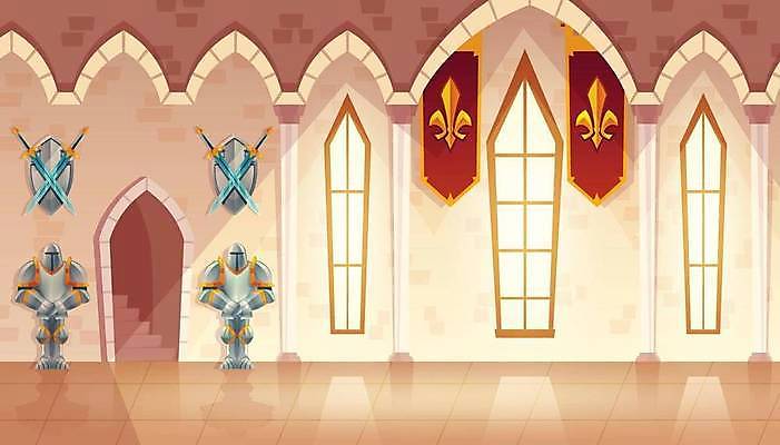 EPS 해외이미지 템플릿 디자인 무기 벽 가구 백그라운드 컨셉 일러스트 공 창문 동화 요정 실내 내부 빛 계단 궁전 방 게임 깃발 춤 홀 복도 중세 플랫 칼 고급 왕 만화 심볼 박물관 공상 방패 전사 갑옷 귀족 바로크 왕국 접수 해외일러스트 생활용품 고건축 놀이 문화예술 공간 역사 보호장비 파일형식 벡터 이미지허브