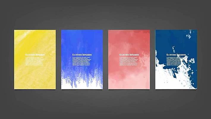 EPS 해외이미지 디자인 배너 백그라운드 일러스트 추상 사람없음 세로 세트 해외일러스트 무늬 파일형식 벡터 이미지허브