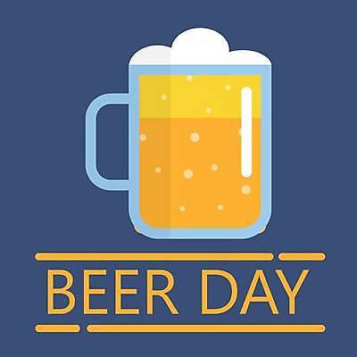 EPS 해외이미지 디자인 포스터 일러스트 맥주 이벤트 사람없음 파란색 노란색 축제 플랫 옥토버페스트 스타일 해외일러스트 컬러 주류 파일형식 벡터 이미지허브