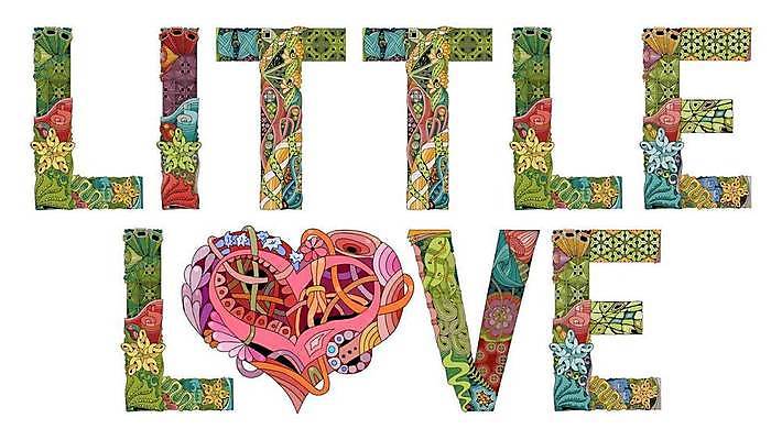 EPS 해외이미지 일러스트 사랑 타이포그라피 사람없음 단어 하트 화려 젠탱글 해외일러스트 모양 문자 감정 컨셉 파일형식 벡터 이미지허브