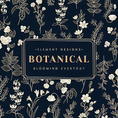 EPS 해외이미지 꽃 잎 패턴 일러스트 사람없음 검은색 패턴백그라운드 분위기 라인아트 보테니컬아트 해외일러스트 식물 선 컬러 백그라운드 컨셉 무늬 파일형식 벡터 이미지허브