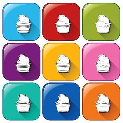 EPS 해외이미지 일러스트 버튼 아이스크림 사람없음 컬러풀 해외일러스트 컬러 디저트 파일형식 벡터 이미지허브