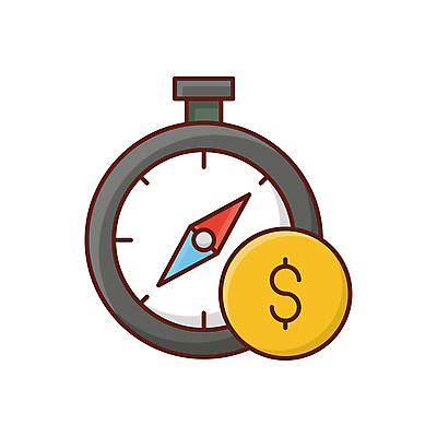 JPG 해외이미지 돈 일러스트 사람없음 동전 나침반 네비게이션 해외일러스트 재산 파일형식 이미지허브