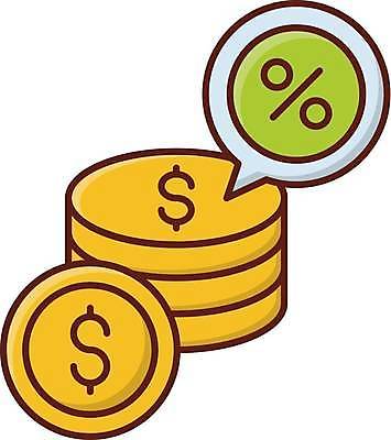 EPS 해외이미지 돈 일러스트 사람없음 금융 동전 퍼센트 동전탑 해외일러스트 경제 쌓기 특수기호 재산 파일형식 벡터 이미지허브