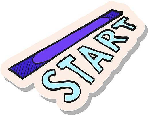 EPS 해외이미지 선 하늘색 스티커 일러스트 사람없음 보라색 심볼 출발 해외일러스트 컬러 컨셉 파란색 파일형식 벡터 이미지허브