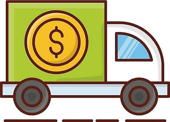 EPS 해외이미지 돈 일러스트 자동차 사람없음 금융 트럭 해외일러스트 육상교통 경제 재산 파일형식 벡터 이미지허브