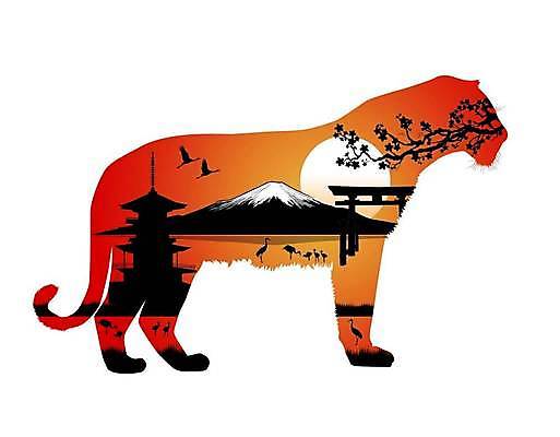 EPS 해외이미지 동물 실루엣 아시아 여행 백그라운드 일러스트 자연 조류 하늘 산 풍경 빨간색 태양 일출 탑 일본 검은색 일몰 벚꽃 나뭇가지 호랑이 대문 동쪽 후지산 해외일러스트 자연요소 나무 건축물 꽃 나라 컬러 포유류 촬영기법 문 노을 세계문화유산 방향 생태계 파일형식 벡터 이미지허브