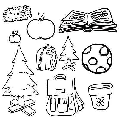 EPS 해외이미지 나무 꽃 크리스마스 가방 과일 일러스트 공 책 세트 검은색 흰색 오픈 그룹 낙서 냄비 사과 작음 큼 만화 코믹 스펀지 해외일러스트 식물 잡화 기념일 컬러 솥 크기 파일형식 벡터 이미지허브