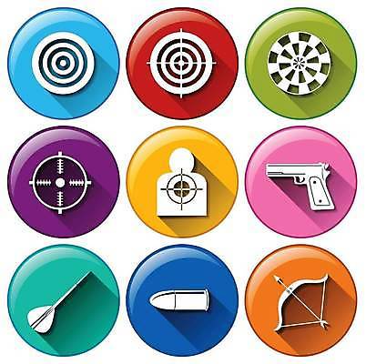 EPS 해외이미지 일러스트 화살 사람모양 사람없음 세트 총 원형 과녁판 다트판 다트 활 조준 총알 목표물 해외일러스트 모양 도형 무기 게임 파일형식 벡터 이미지허브