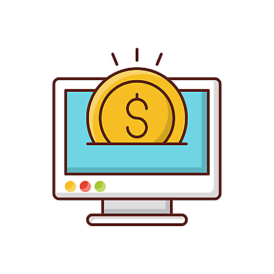 JPG 해외이미지 돈 일러스트 사람없음 금융 모니터 온라인 핀테크 해외일러스트 모바일 경제 컴퓨터 재산 파일형식 이미지허브