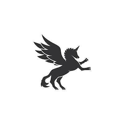 EPS 해외이미지 실루엣 날개 일러스트 상상 뿔 사람없음 검은색 신비 심볼 유니콘 환상 해외일러스트 컬러 컨셉 촬영기법 파일형식 벡터 이미지허브