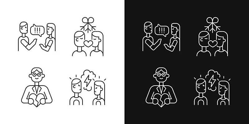 EPS 해외이미지 클립아트 디자인 커플 선 컨셉 일러스트 가족 관계 미술 빛 세트 픽토그램 스크린 검은색 웹 어둠 낭만 무대 흰색 플랫 야간 수집 심볼 사인 그림 싸움 심플 윤곽 팩 고립 얇은 위기 치료사 테마 항목 헬프 방식 카운슬러 해외일러스트 자연요소 직업 컬러 인터넷 모션 문화예술 화장품 도움 상담원 파일형식 벡터 뷰티 사무원 이미지허브