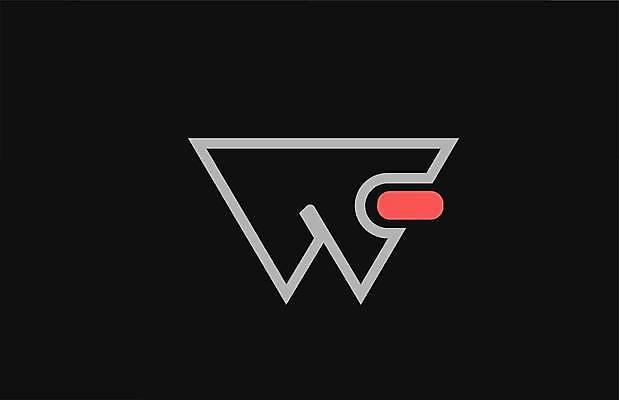 EPS 해외이미지 선 백그라운드 라인일러스트 일러스트 사람없음 검은색 심볼 W 해외일러스트 알파벳 컬러 파일형식 벡터 이미지허브