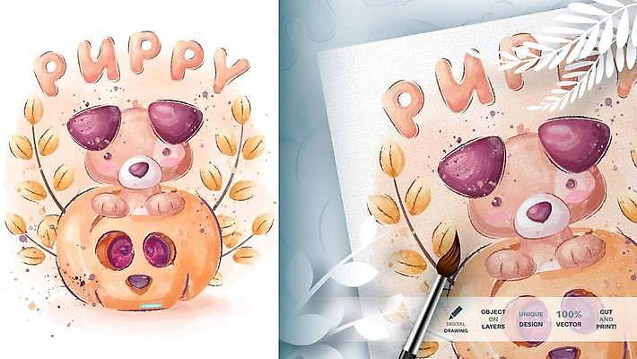 EPS 해외이미지 동물 디자인 감정 포스터 어린이 일러스트 호박 휴가 선물 미소 반려동물 장난감 할로윈 축하 아기 생일 유머 개 강아지 인쇄 시원함 그림 코믹 해외일러스트 기념일 컨셉 채소 포유류 표정 사람 파일형식 벡터 이미지허브