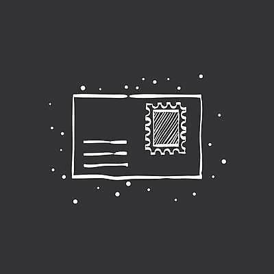 EPS 해외이미지 일러스트 봉투 사람없음 검은색 흰색 편지 해외일러스트 컬러 파일형식 벡터 이미지허브