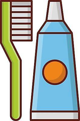 EPS 해외이미지 일러스트 의학 사람없음 칫솔 치약 해외일러스트 위생용품 파일형식 벡터 이미지허브