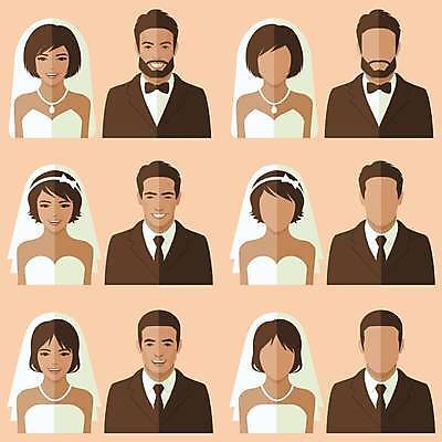 EPS 해외이미지 캐릭터 디자인 커플 드레스 남자 얼굴 결혼 일러스트 결혼식 남편 휴가 사랑 사람 이벤트 세트 머리 낭만 수확 축하 아내 신용카드 날짜 플랫 만화 수집 복고 초대 베일 아바타 해외일러스트 일러캐릭터 옷 감정 컨셉 농업 관계 신체부위 금융 파일형식 벡터 이미지허브