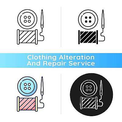 EPS 해외이미지 디자인 일러스트 사람없음 플랫 수리 바느질도구 바느질 서비스 실타래 옷수선 해외일러스트 오브젝트 파일형식 벡터 이미지허브