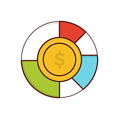 JPG 해외이미지 돈 일러스트 사람없음 금융 경제 원그래프 해외일러스트 그래프 재산 파일형식 이미지허브