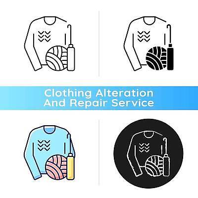 EPS 해외이미지 디자인 일러스트 사람없음 뜨개질 플랫 털실 수리 바느질 서비스 옷수선 코바늘 뜨개옷 해외일러스트 옷 취미 실 파일형식 벡터 이미지허브