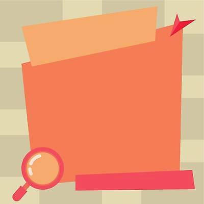 EPS 해외이미지 백그라운드 일러스트 돋보기 프레임 사람없음 메모지 카피스페이스 해외일러스트 사무용품 공백 파일형식 벡터 이미지허브