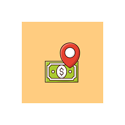 JPG 해외이미지 지폐 일러스트 사람없음 금융 노란색 달러 위치 해외일러스트 컬러 돈 경제 파일형식 이미지허브