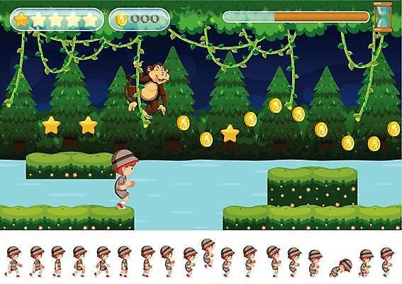 EPS 해외이미지 클립아트 동물 디자인 야생동물 백그라운드 일러스트 사슴 미술 그래픽 게임 그림 클립 장면 해외일러스트 포유류 놀이 문화예술 파일형식 벡터 이미지허브