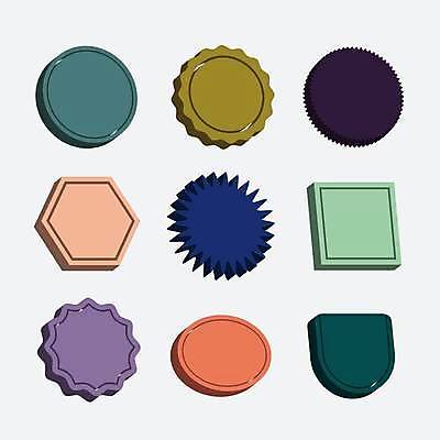 EPS 해외이미지 디자인 일러스트 사람없음 세트 원형 입체 아치 정사각형 육각형 엘리먼트 해외일러스트 도형 파일형식 벡터 이미지허브