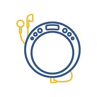 EPS 해외이미지 음악 이어폰 일러스트 사람없음 CD 휴대용 시디플레이어 해외일러스트 음향기기 문화예술 전자제품 오브젝트 파일형식 벡터 이미지허브