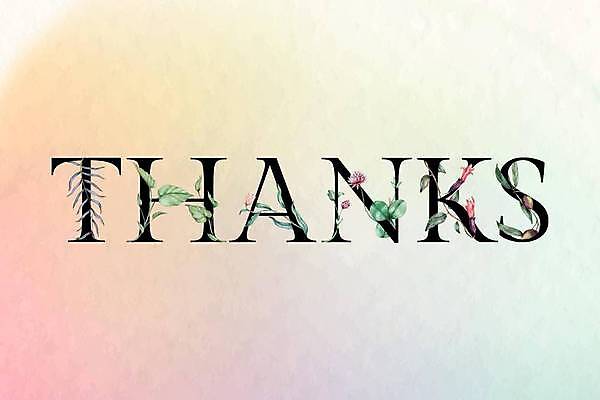 EPS 해외이미지 영어 꽃 백그라운드 일러스트 나뭇잎 타이포그라피 사람없음 컬러풀 감사 그라데이션 해외일러스트 식물 문자 감정 컬러 잎 파일형식 벡터 이미지허브