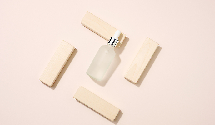 포토 JPG 해외이미지 실내 사람없음 화장품 공병 앰플 목업 나무블록 브랜딩 분홍색배경 해외포토 분홍색 백그라운드 내부 목재 뷰티 블록 병_담는 파일형식 이미지허브