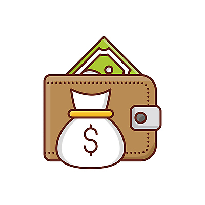 JPG 해외이미지 돈 일러스트 사람없음 금융 동전 지갑 돈자루 해외일러스트 경제 재산 파일형식 이미지허브