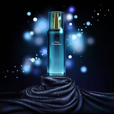 EPS 해외이미지 일러스트 사람없음 파란색 반짝임 뷰티 향수 미스트 향수병 해외일러스트 컬러 모션 화장품 병_담는 파일형식 벡터 이미지허브