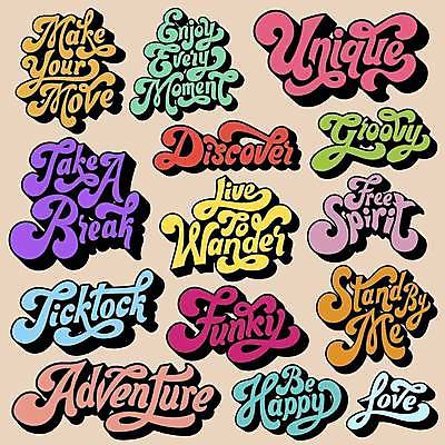 EPS 해외이미지 손글씨 디자인 영어 곡선 일러스트 추상 글자캘리그라피 사람없음 세트 팝아트 엘리먼트 해외일러스트 문자 선 무늬 캘리그라피 그림 파일형식 벡터 이미지허브