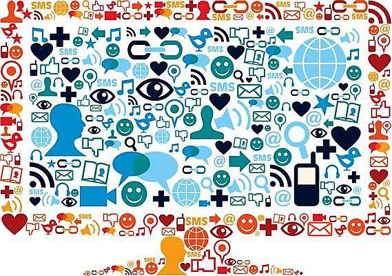 EPS 해외이미지 실루엣 인터넷 일러스트 비즈니스 통신 사람모양 사람없음 모니터 메시지 이메일 소셜네트워크 소셜미디어 해외일러스트 모양 촬영기법 컴퓨터 파일형식 벡터 이미지허브