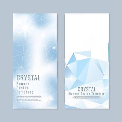 EPS 해외이미지 디자인 배너 하늘색 일러스트 사람없음 그래픽 세로 세트 크리스탈 해외일러스트 파란색 광석 파일형식 벡터 이미지허브