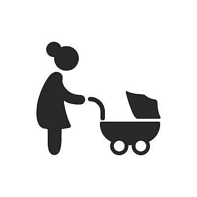 EPS 해외이미지 어린이 일러스트 엄마 아기 신생아 심볼 마차 유모차 해외일러스트 교통수단 가족 사람 아기용품 파일형식 벡터 이미지허브